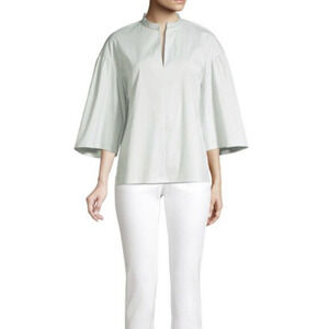 Lafayette 148 New York Carla Striped Wide Sleeve tunic Size XS Pink Cream